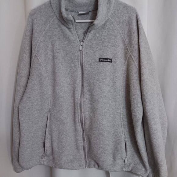 Columbia Benton Springs Full Zip Fleece Jacket in Light Gray - Women's Size 3X - Picture 2 of 11